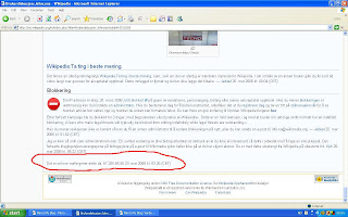 Norsk Wikipedia V: Luring på diskusjonsside. Eller det er i hvertfall en kommentar som ble sletta av admin der, Finn Bjørklid. (In Norwegian).